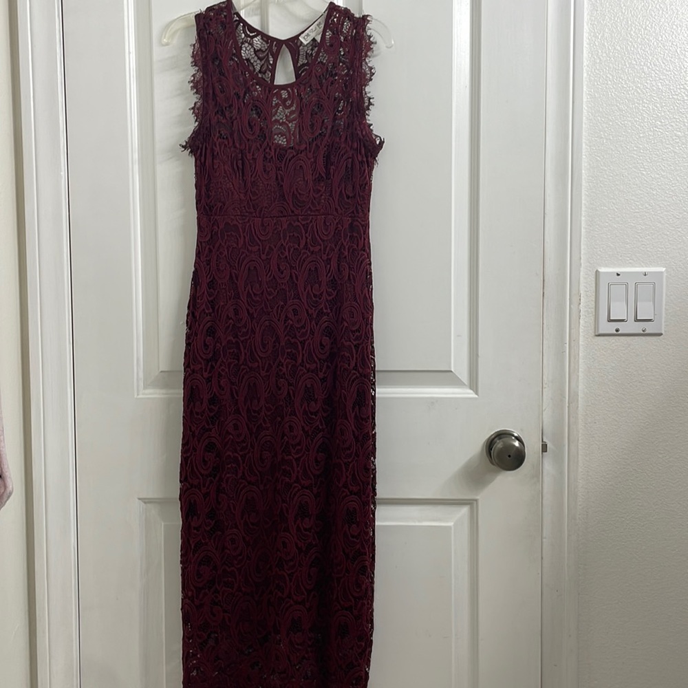 sexy dark red dress 💄